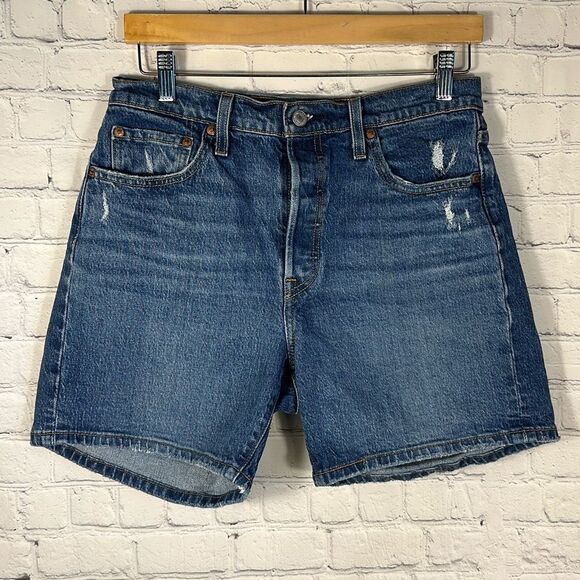 LEVI’S  501 Premium Original Fit Jean Denim Shorts size 29 Jorts Buttonfly - Picture 1 of 15